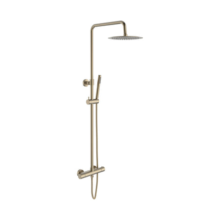 ALONI Optima Rondo Regendoucheset - Thermostatisch Opbouw - Geborsteld goud