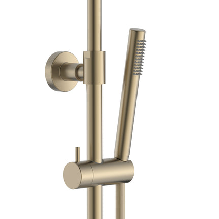 ALONI Optima Rondo Regendoucheset - Thermostatisch Opbouw - Geborsteld goud - afbeelding 3