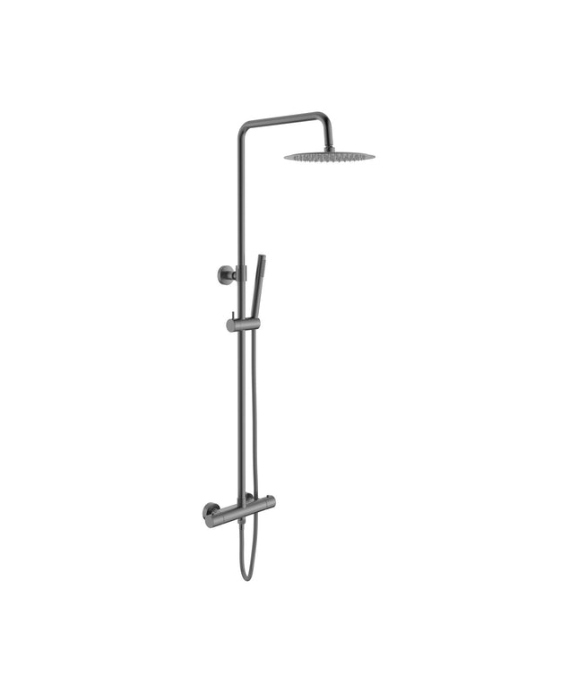ALONI Optima Rondo Regendoucheset - Thermostatisch Opbouw - Gunmetal
