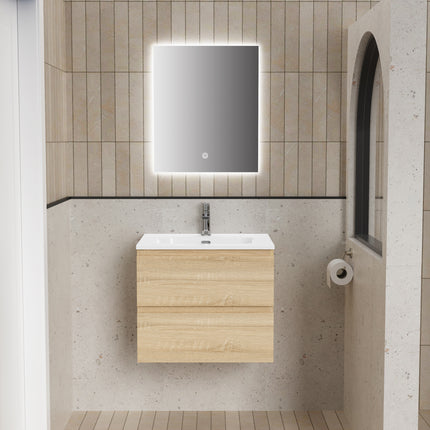 ALONI Liva Ensemble meuble de salle de bain - 60 cm - Chêne