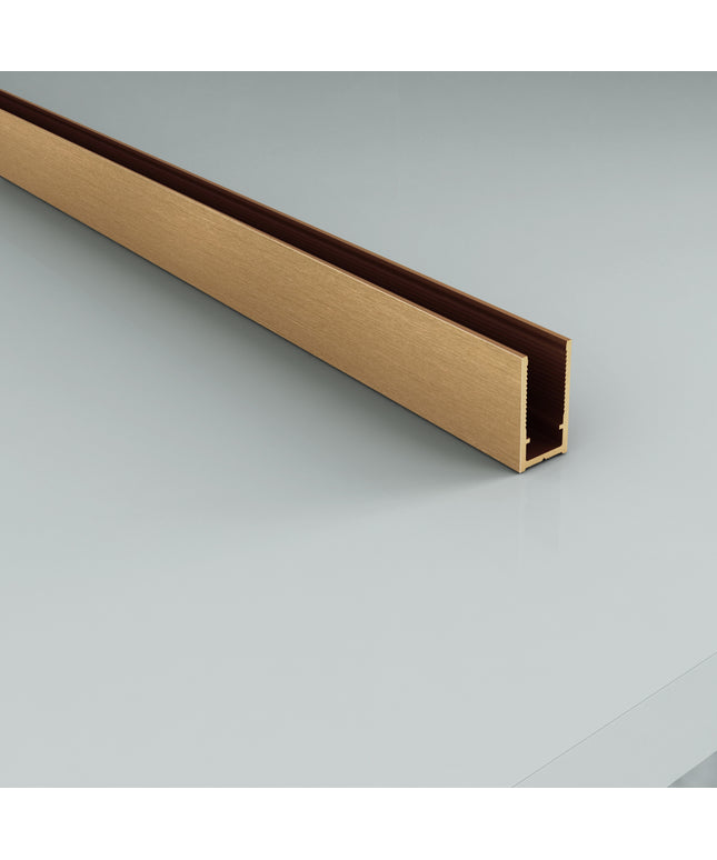 ALONI Muurprofiel - 2000x25mm - Geborsteld bruin brons
