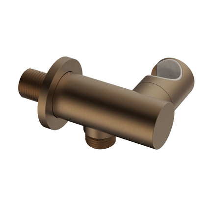 UNIFORMA Opbouw wandaansluiting G1/2" - met rozet - Geborsteld bruin brons