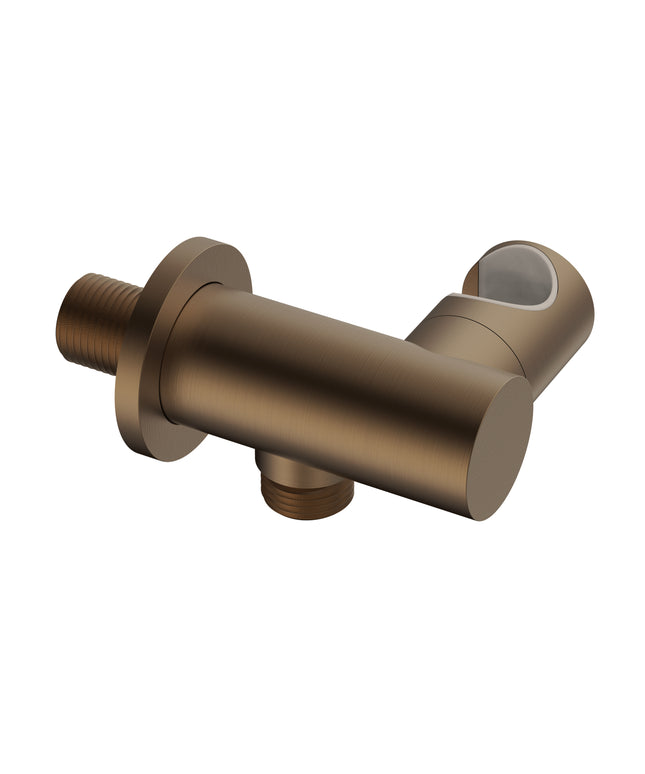 UNIFORMA Opbouw wandaansluiting G1/2" - met rozet - Geborsteld bruin brons