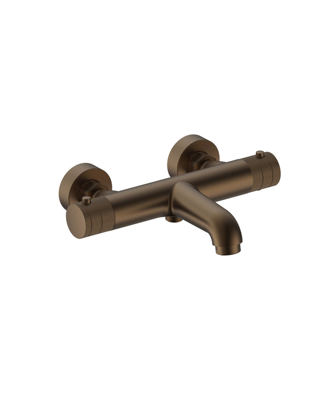 STRIA Thermostatische badmengkraan - Opbouw 150mm hartafstand - Geborsteld bruin brons