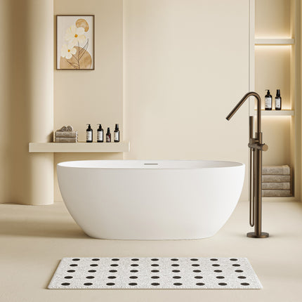 STRIA Mitigeur bain-douche sur pied - Thermostatique avec douchette - Brun bronze brossé - image 2