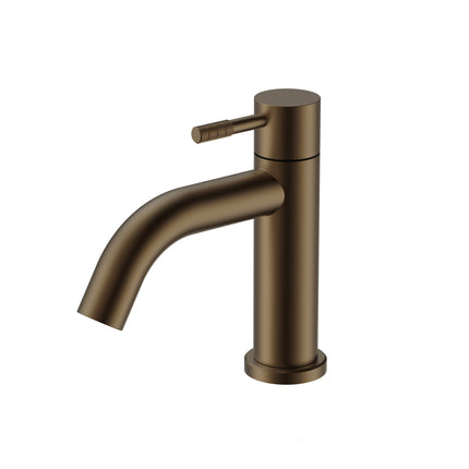 STRIA Koudwaterkraan - Hendel met ribbelstructuur - Geborsteld bruin brons
