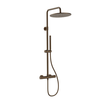 STRIA Thermostatische Regendoucheset - Opbouw 30 cm Hoofddouche - Geborsteld bruin brons