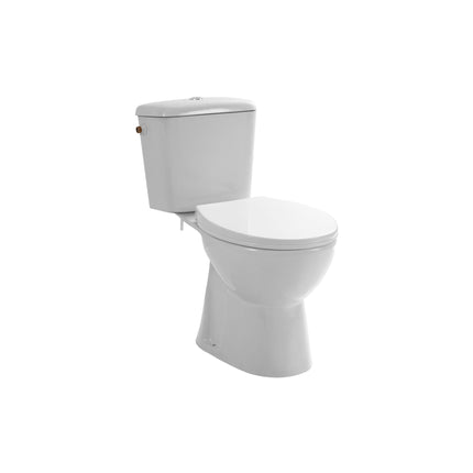 ALONI PRO duoblock floor-standing toilet – rimless – S-trap – floor outlet – reservoir – soft close seat – 4/6L – 39x73x67 cm – white