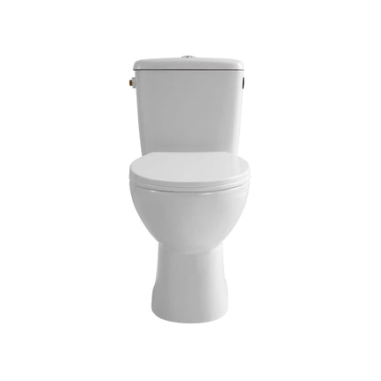 ALONI PRO duoblock floor-standing toilet – rimless – S-trap – floor outlet – reservoir – soft close seat – 4/6L – 39x73x67 cm – white
