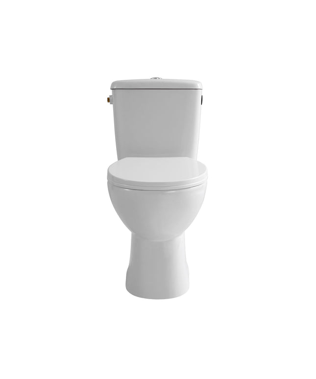 ALONI PRO duoblock floor-standing toilet – rimless – S-trap – floor outlet – reservoir – soft close seat – 4/6L – 39x73x67 cm – white