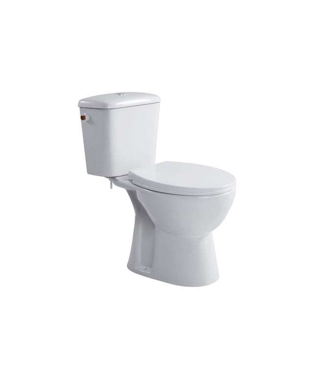ALONI PRO duoblock floor-standing toilet – rimless – S-trap – floor outlet – reservoir – soft close seat – 4/6L – 39x73x67 cm – white