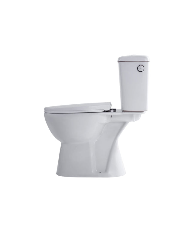 ALONI PRO duoblock floor-standing toilet – rimless – S-trap – floor outlet – reservoir – soft close seat – 4/6L – 39x73x67 cm – white