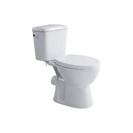 ALONI PRO duoblock floor-standing toilet - rimless - P-trap - wall outlet - reservoir - soft close seat - 4/6L - 39x73x67 cm - white