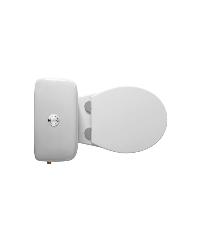 ALONI PRO duoblock floor-standing toilet - rimless - P-trap - wall outlet - reservoir - soft close seat - 4/6L - 39x73x67 cm - white