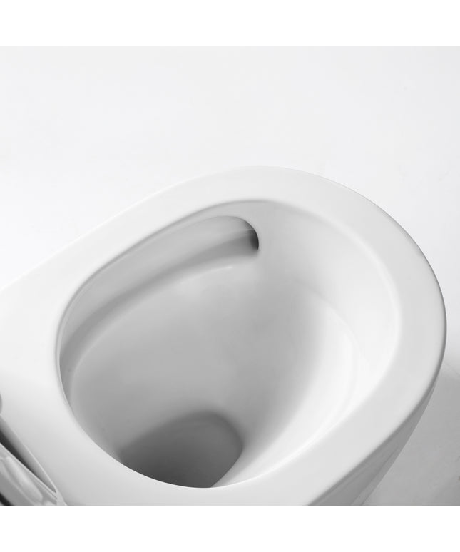 ALONI Hangtoilet met bidet - 360° Flush randloos - Mat wit - 52,5cm - afbeelding 3
