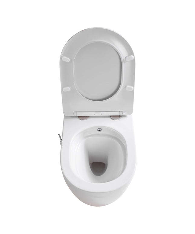 ALONI Hangtoilet met bidet Pro - 360° Flush randloos - Glanzend wit - afbeelding 8