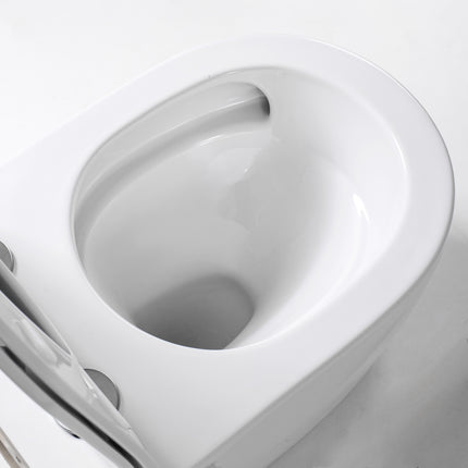 ALONI Hangtoilet met bidet Pro - 360° Flush randloos - Glanzend wit - afbeelding 3