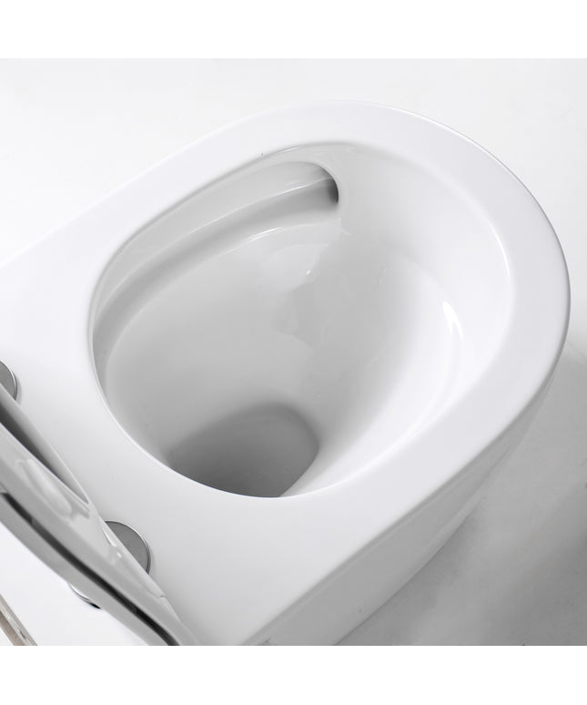 ALONI Hangtoilet met bidet Pro - 360° Flush randloos - Glanzend wit - afbeelding 3