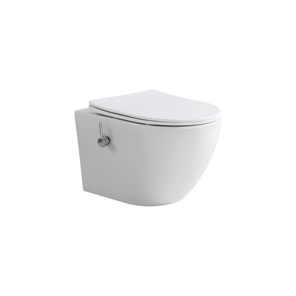 ALONI Hangtoilet met bidet Pro - 360° Flush randloos - Glanzend wit