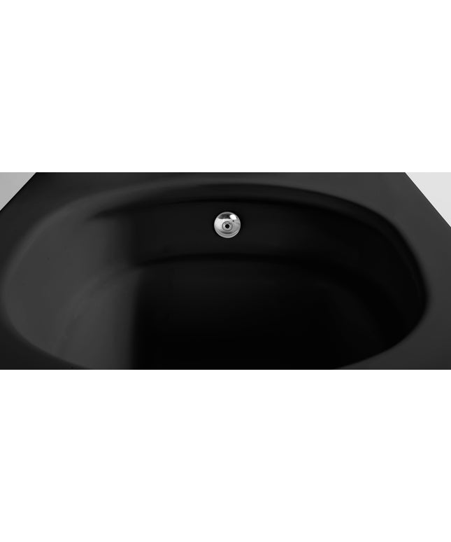 ALONI Hangtoilet met bidet - 360° Flush randloos - 52,5cm - Mat zwart - afbeelding 5