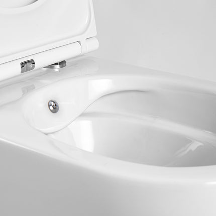ALONI Hangtoilet met bidet Pro - Randloos met bidetkraan - Glanzend wit - afbeelding 3