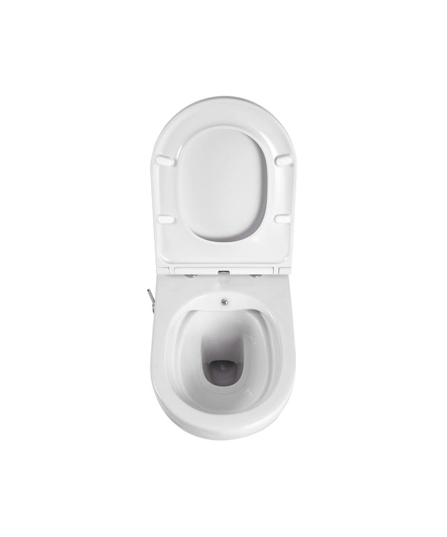 ALONI Hangtoilet met bidet Pro - Randloos met bidetkraan - Glanzend wit - afbeelding 7