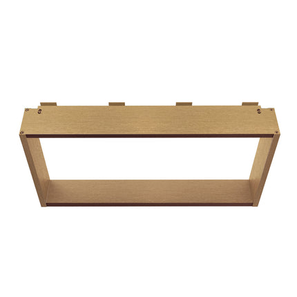 Aloni Opbouwnis douchewand met 4 handdoekhaken - 600x300x80mm - Geborsteld bruin brons