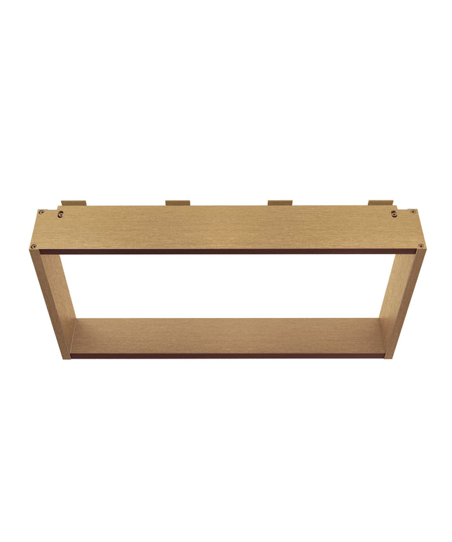 Aloni Opbouwnis douchewand met 4 handdoekhaken - 600x300x80mm - Geborsteld bruin brons