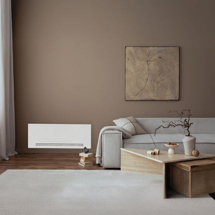 STELRAD ThermoBreeze Wärmepumpenheizkörper – Heizen und Kühlen – 465 x 1400 mm – Anschluss unten – mattweiß