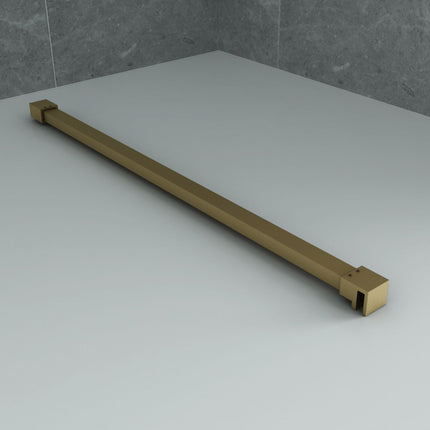 Barra estabilizadora ALONI – 120 cm – acortable – oro cepillado – para vidrio de 8-10 mm
