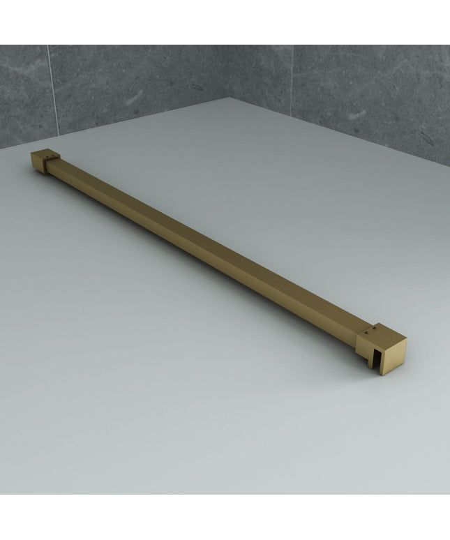 Barra estabilizadora ALONI – 120 cm – acortable – oro cepillado – para vidrio de 8-10 mm