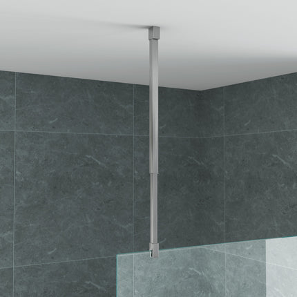 ALONI Plafondsteun inloopdouche - Verstelbaar 43-80 cm - Geborsteld RVS - afbeelding 2