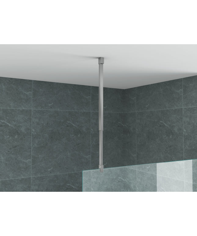 ALONI Plafondsteun inloopdouche - Verstelbaar 43-80 cm - Geborsteld RVS - afbeelding 2