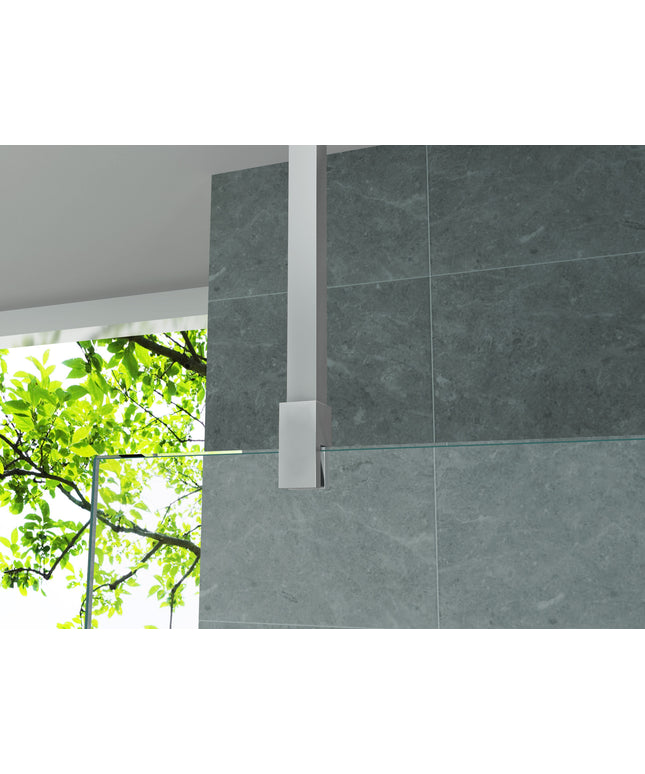ALONI Plafondsteun inloopdouche - Verstelbaar 43-80 cm - Geborsteld RVS - afbeelding 3