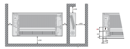STELRAD ThermoBreeze Mittelanschlussset – 1000 mm – R1/2" – mattweiß – Mittelanschlusszubehör