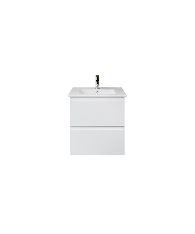 ALONI Sally XL Wastafelonderkast - 2 Softclose lades - 560x600mm - Glanzend wit - afbeelding 2