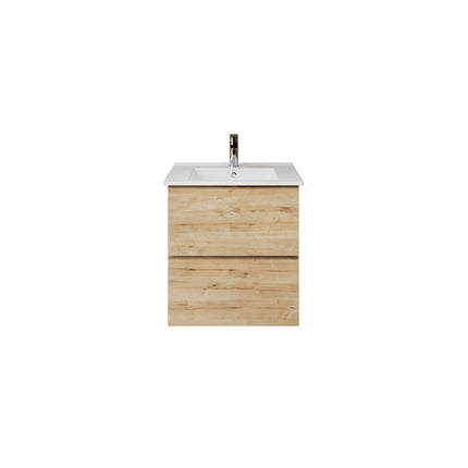 ALONI Sally XL Wastafelonderkast - 2 lades softclose greeploos - 56x60cm - Safir - afbeelding 2