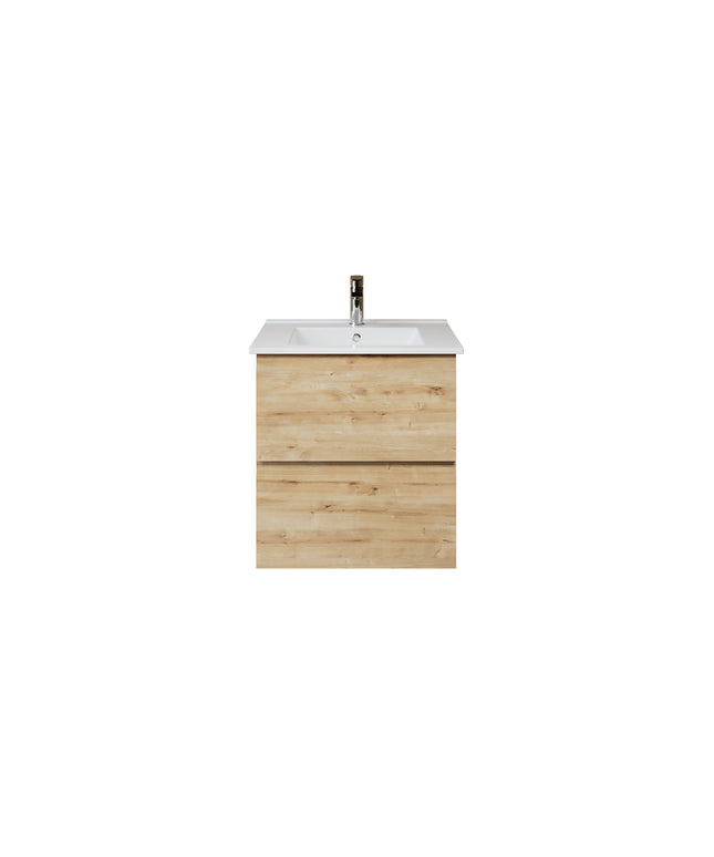ALONI Sally XL Wastafelonderkast - 2 lades softclose greeploos - 56x60cm - Safir - afbeelding 2
