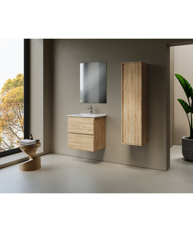 ALONI Sally XL Wastafelonderkast - 2 lades softclose greeploos - 56x60cm - Safir - afbeelding 3