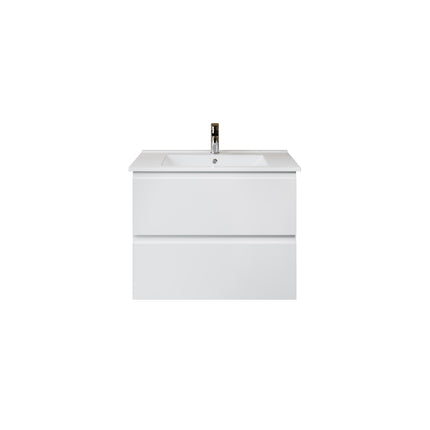 ALONI Sally XL Wastafelonderkast - 2 lades softclose greeploos - 76x60x45cm - Mat wit - afbeelding 2