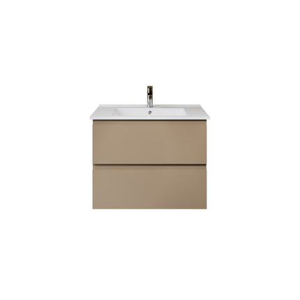 ALONI Sally XL Wastafelonderkast - 2 Lades Softclose Greeploos - 76x60x45cm - Zand - afbeelding 2