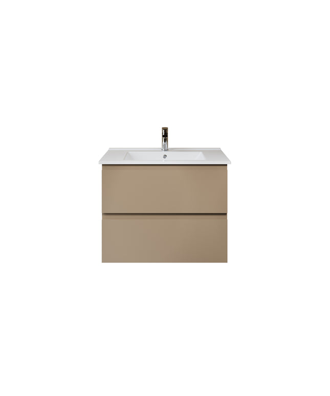 ALONI Sally XL Wastafelonderkast - 2 Lades Softclose Greeploos - 76x60x45cm - Zand - afbeelding 2