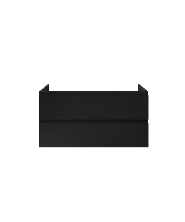 ALONI Sally XL Wastafelonderkast - 2 softclose lades greeploos - 1180x600mm - Mat zwart