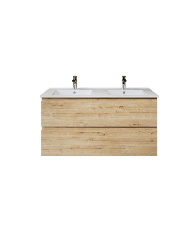 ALONI Sally XL Wastafelonderkast - 2 lades softclose greeploos - 118x60x45cm - Safir - afbeelding 2