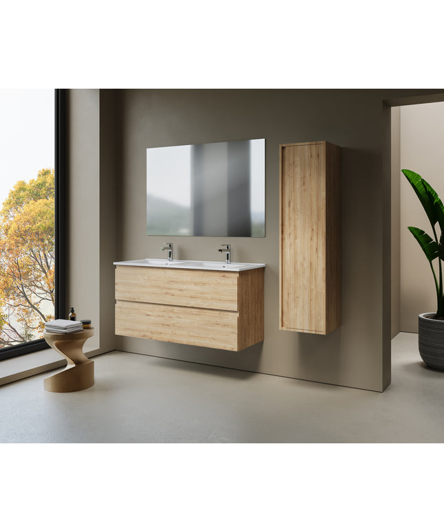 ALONI Sally XL Wastafelonderkast - 2 lades softclose greeploos - 118x60x45cm - Safir - afbeelding 3