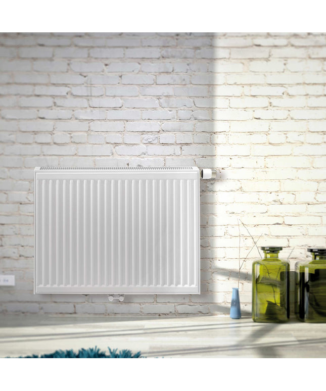 Radiador de painel STELRAD Novello T22 – 8 conexões – 500x3000 mm – 4482W – branco brilhante
