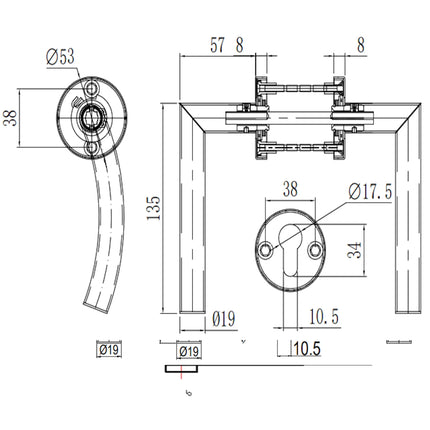 DutchLine - Arc Deurkruk - RVS