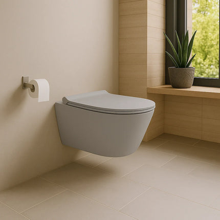 DutchLine - Avva Toiletpot Zonder Bidet - Mat Grijs - 355x530mm