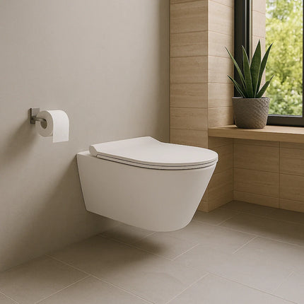 DutchLine - Avva Toiletpot Zonder bidet - Mat Wit - 355x530mm