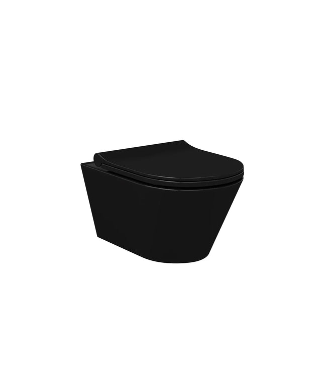 DutchLine - Avva Toiletpot Met Bidet - Mat Zwart - 355x530mm